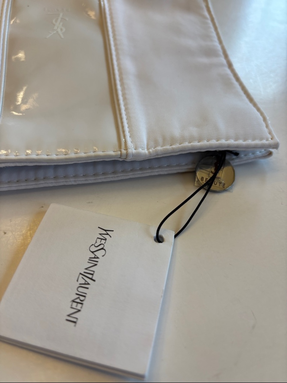 Yves Saint Laurent White Panel Cosmetic Pouch - Picture 5 of 7